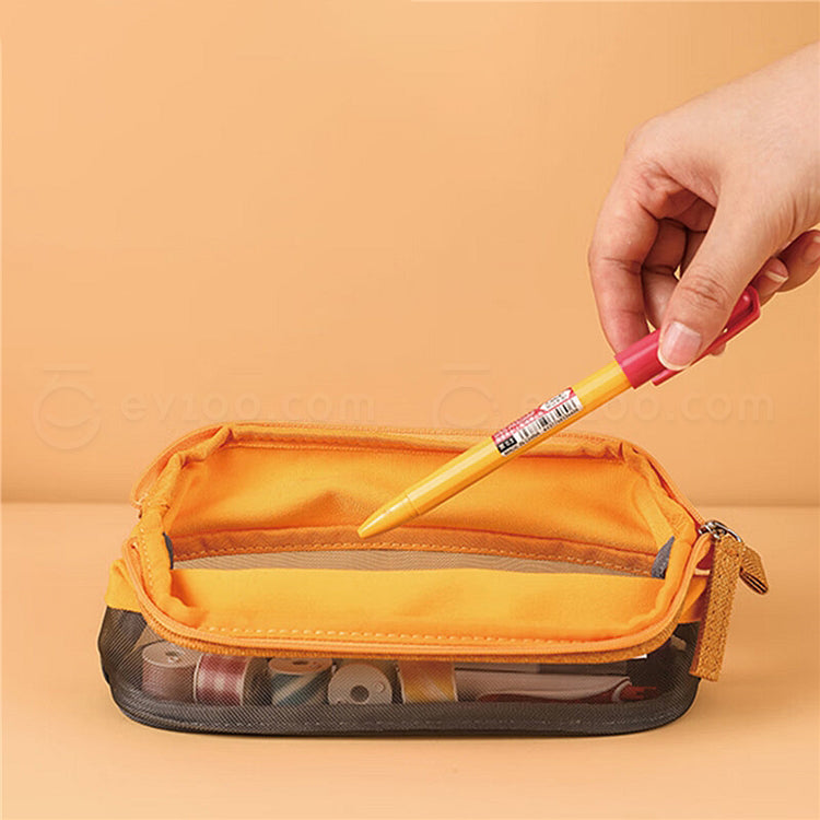 KOKUYO Half Mesh Pen Case WSG-PC272 White