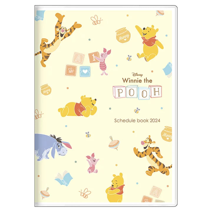 SUN-STAR 2024 Schedule Book A6 Monthly Disney Pooh Sprinkle
