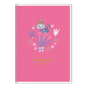 SUN-STAR 2024 Schedule Book A6 Monthly Moomin Pink