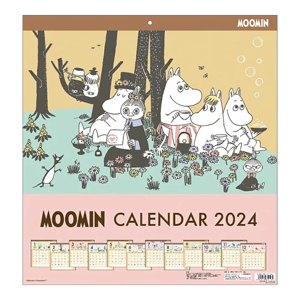 SUN-STAR 2024 Wall Calendar Square Moomin