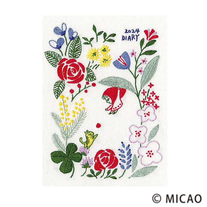 SUN-STAR 2024 Schedule Book A6 Weekly APJ Micao Embroidery