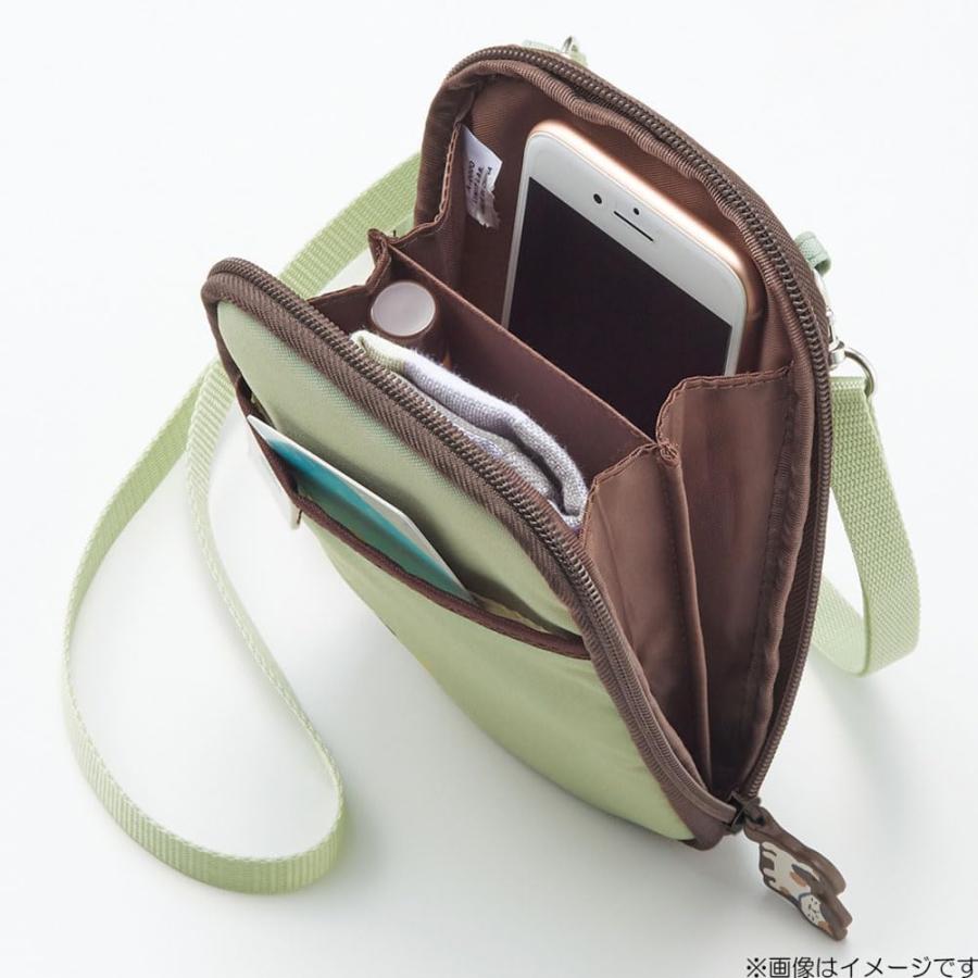 LIHIT LAB Cat's Daily Routine Shoulder Pouch 180x110x13mm Green