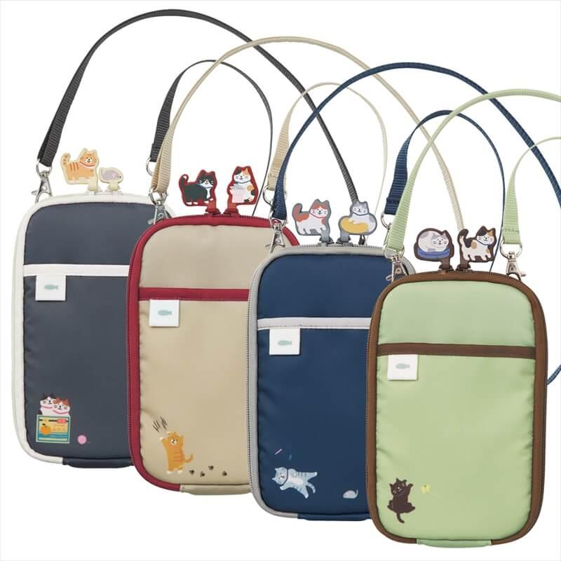 LIHIT LAB Cat's Daily Routine Shoulder Pouch 180x110x13mm Beige