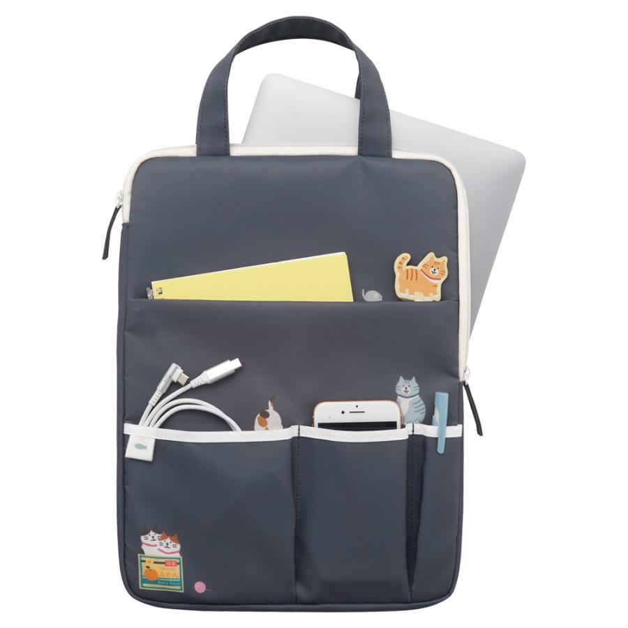 LIHIT LAB Cat's Daily Routine Carrying Sleeve Vertical 340x250x25mm Green