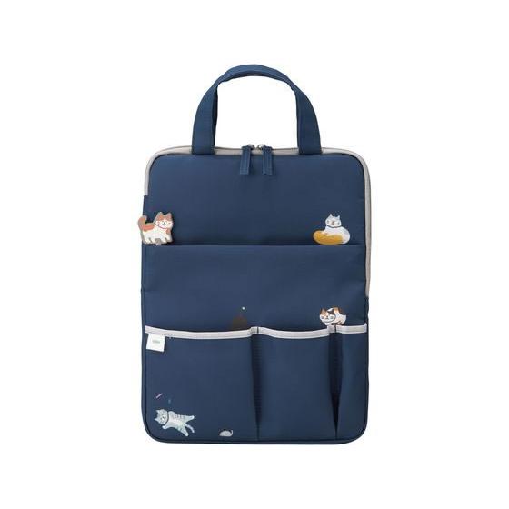 LIHIT LAB Cat's Daily Routine Carrying Sleeve Vertical 340x250x25mm Blue