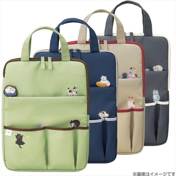 LIHIT LAB Cat's Daily Routine Carrying Sleeve Vertical 340x250x25mm Black