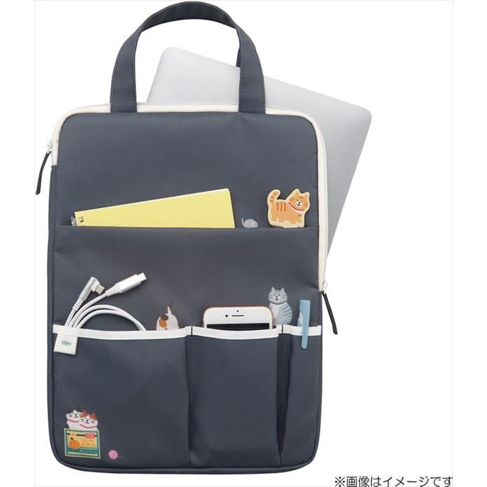 LIHIT LAB Cat's Daily Routine Carrying Sleeve Vertical 340x250x25mm Black