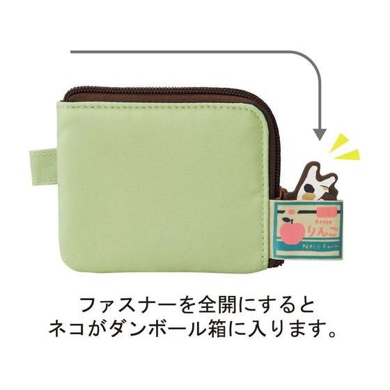 LIHIT LAB Cat's Daily Routine Flat Card Pouch Green