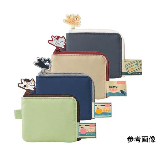 LIHIT LAB Cat's Daily Routine Flat Card Pouch Beige