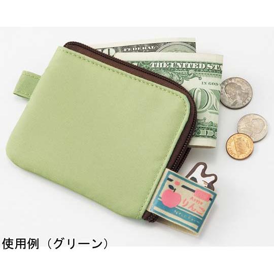 LIHIT LAB Cat's Daily Routine Flat Card Pouch Beige