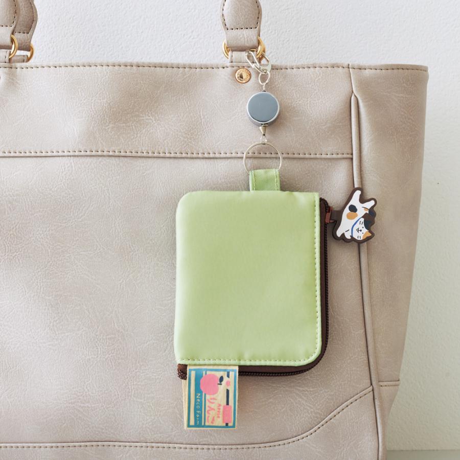 LIHIT LAB Cat's Daily Routine Flat Card Pouch Black