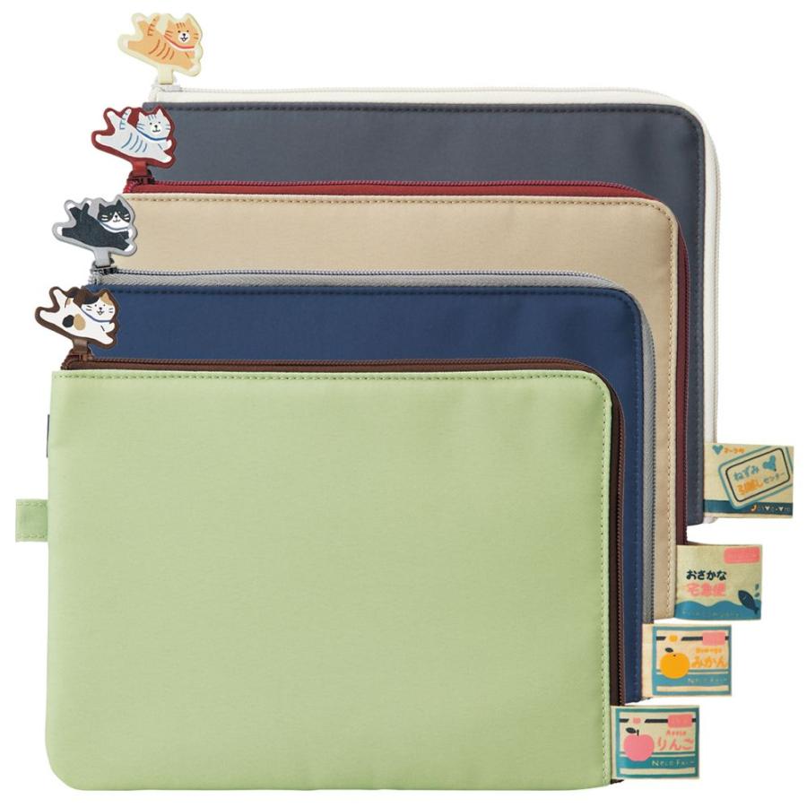 LIHIT LAB Cat's Daily Routine Flat Pouch Green