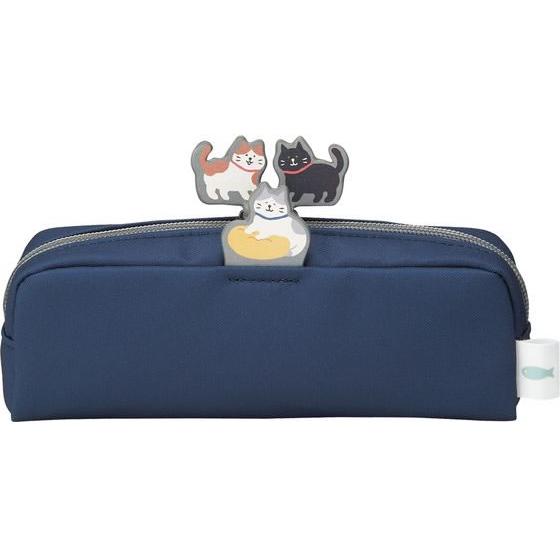 LIHIT LAB Cat's Daily Routine Box Pen Pouch Blue