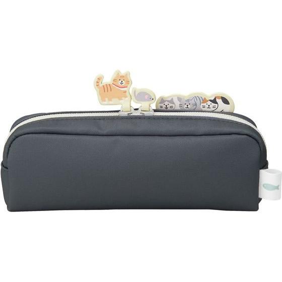 LIHIT LAB Cat's Daily Routine Box Pen Pouch Black