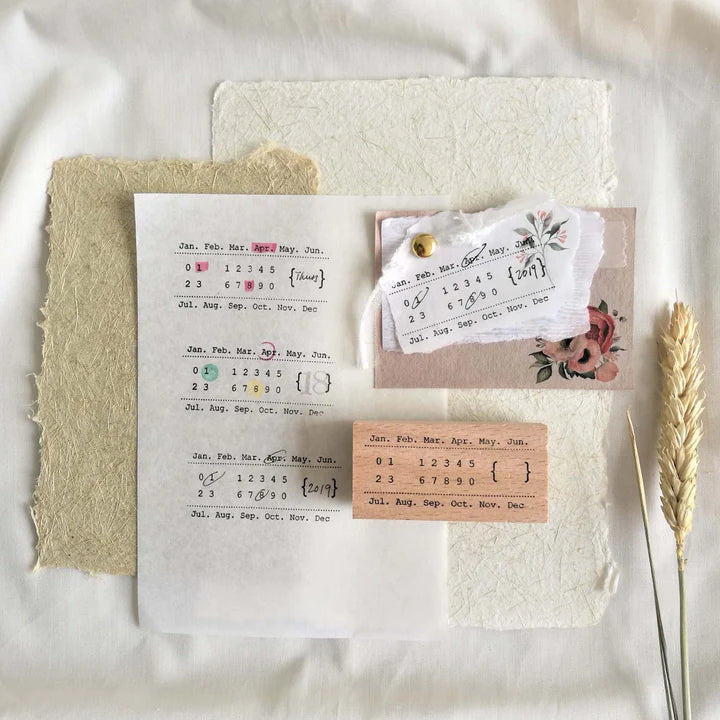 EILEENTAI.85 Rubber Stamp Minimalist:The Calendar