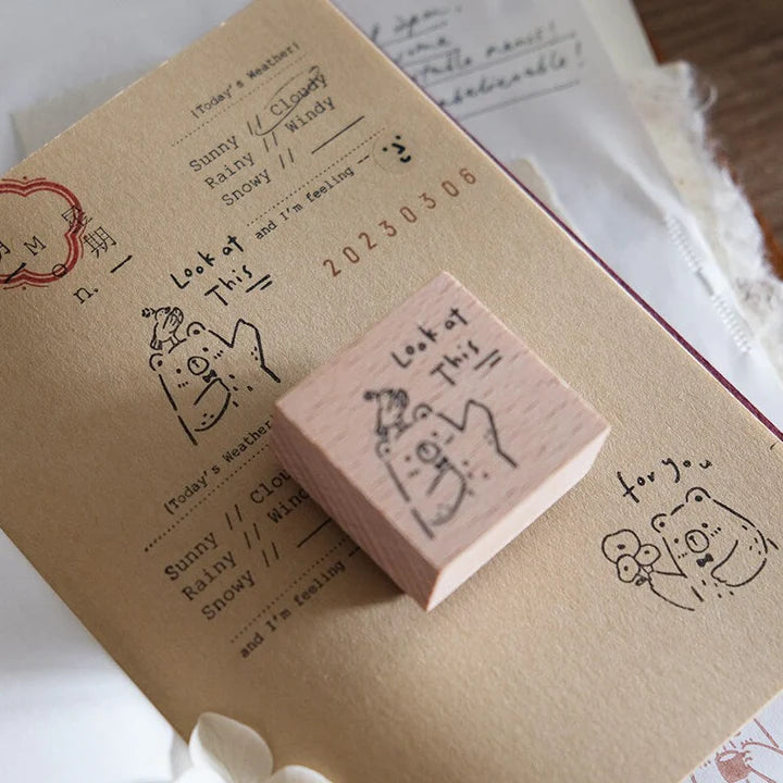 EILEENTAI.85 Rubber Stamp Beary Ordinary Days:Look At This