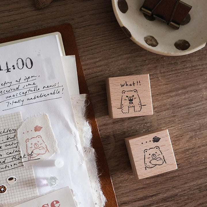 EILEENTAI.85 Rubber Stamp Beary Ordinary Days:What!!!