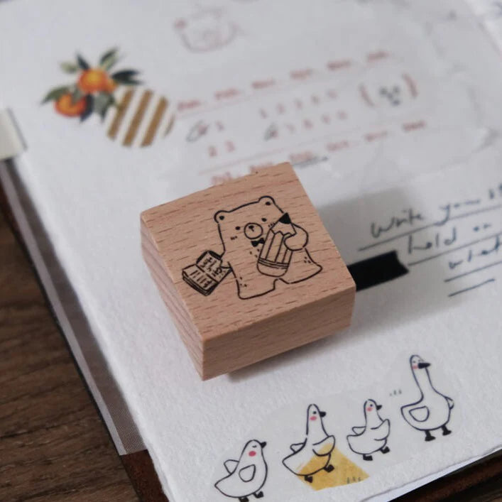 EILEENTAI.85 Rubber Stamp Beary Ordinary Days:Pencil Bear