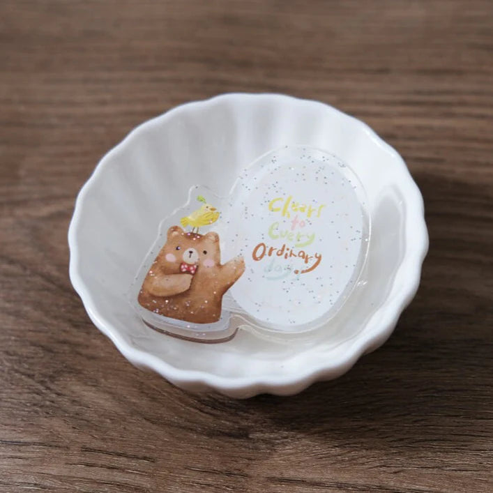 EILEENTAI.85 Acrylic Clip Beary Ordinary Days:Cheers To Every Ordinary Days