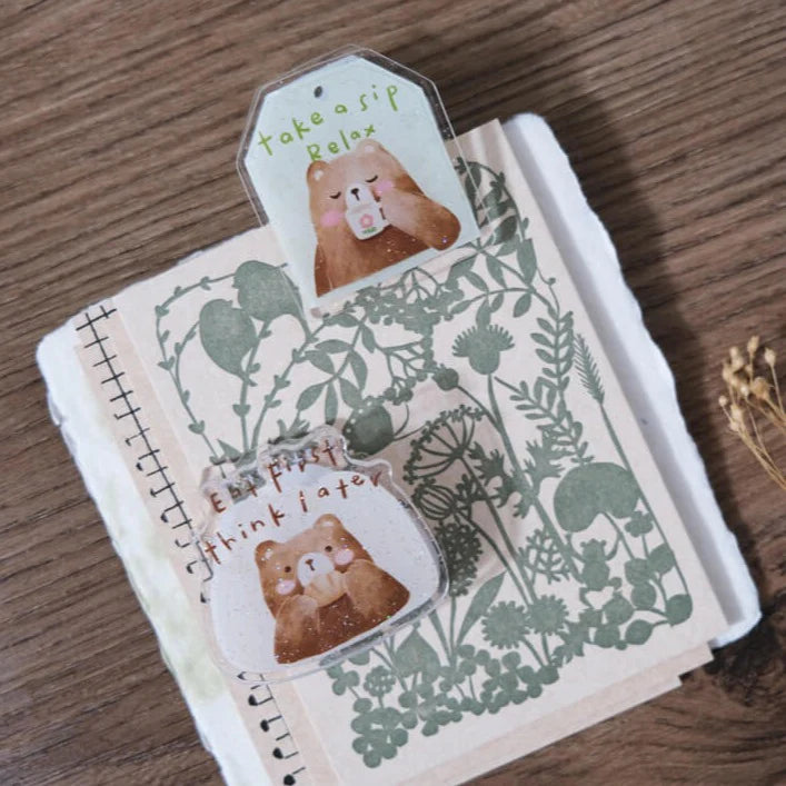 EILEENTAI.85 Acrylic Clip Beary Ordinary Days:Take A Sip, Relax