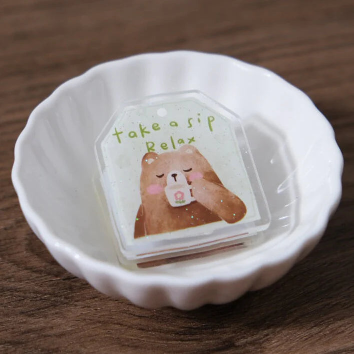 EILEENTAI.85 Acrylic Clip Beary Ordinary Days:Take A Sip, Relax