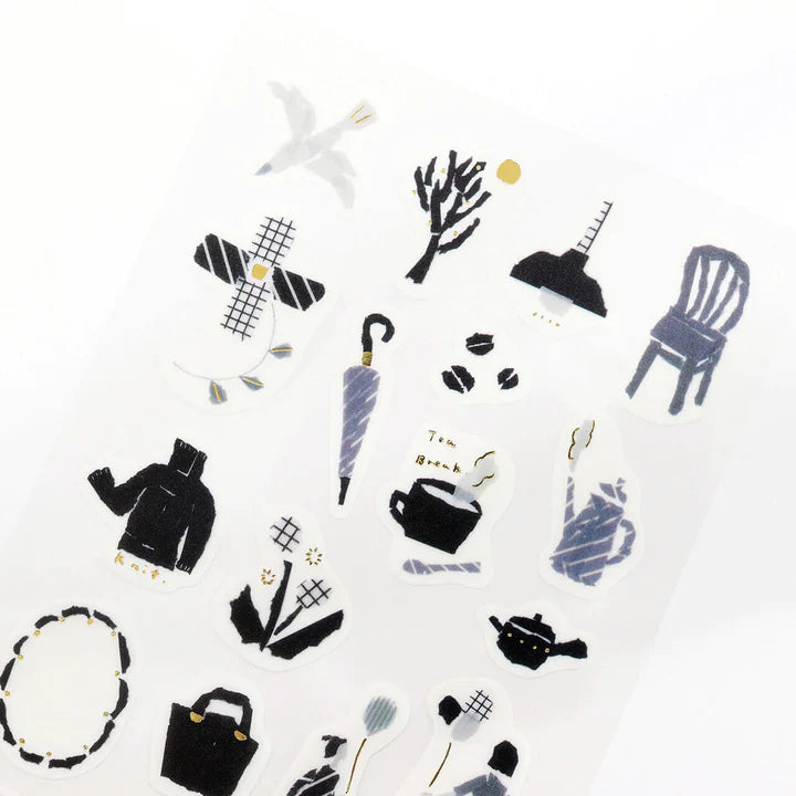 MIKI TAMURA Washi Sticker My Favorite:Monochrome