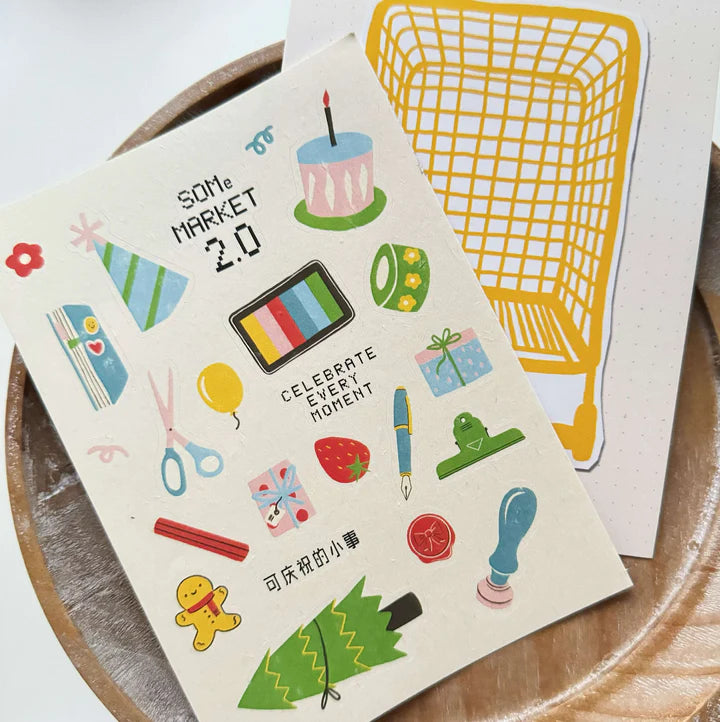 SOM STUDIO SOMe Market 2.0 Sticker+Postcard Set