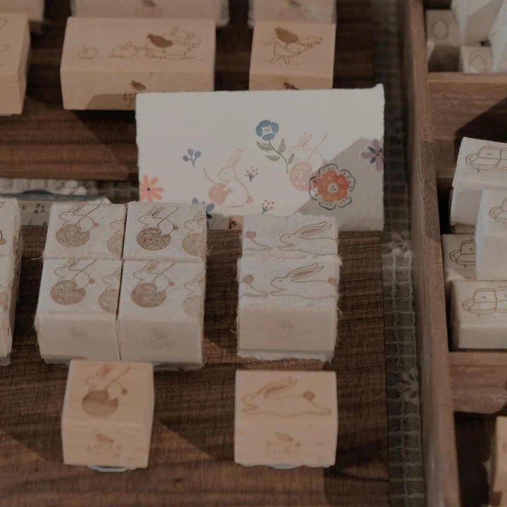 BIGHANDS Rubber Stamp Collection Wander Rabbit:Hop Hop Cherry