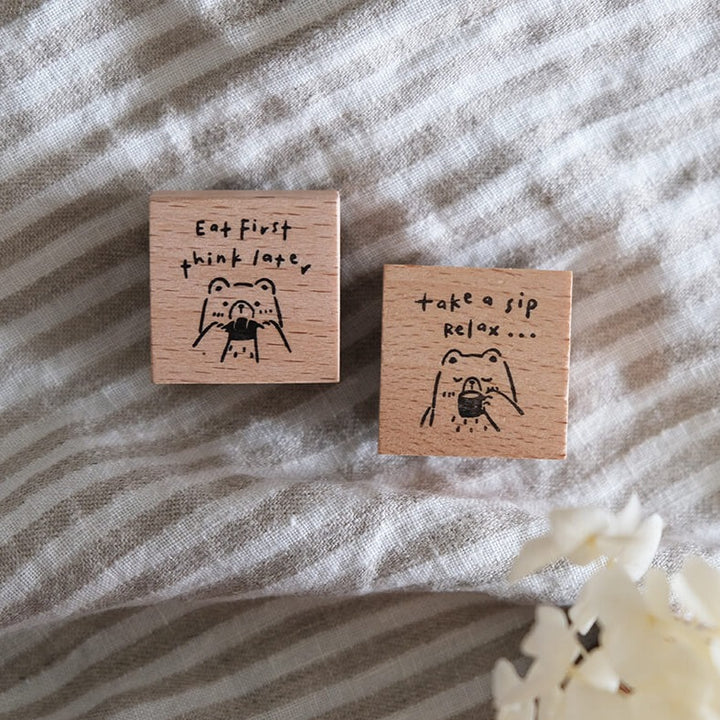 EILEENTAI.85 Rubber Stamp Beary Ordinary Days:Take a Sip, Relax