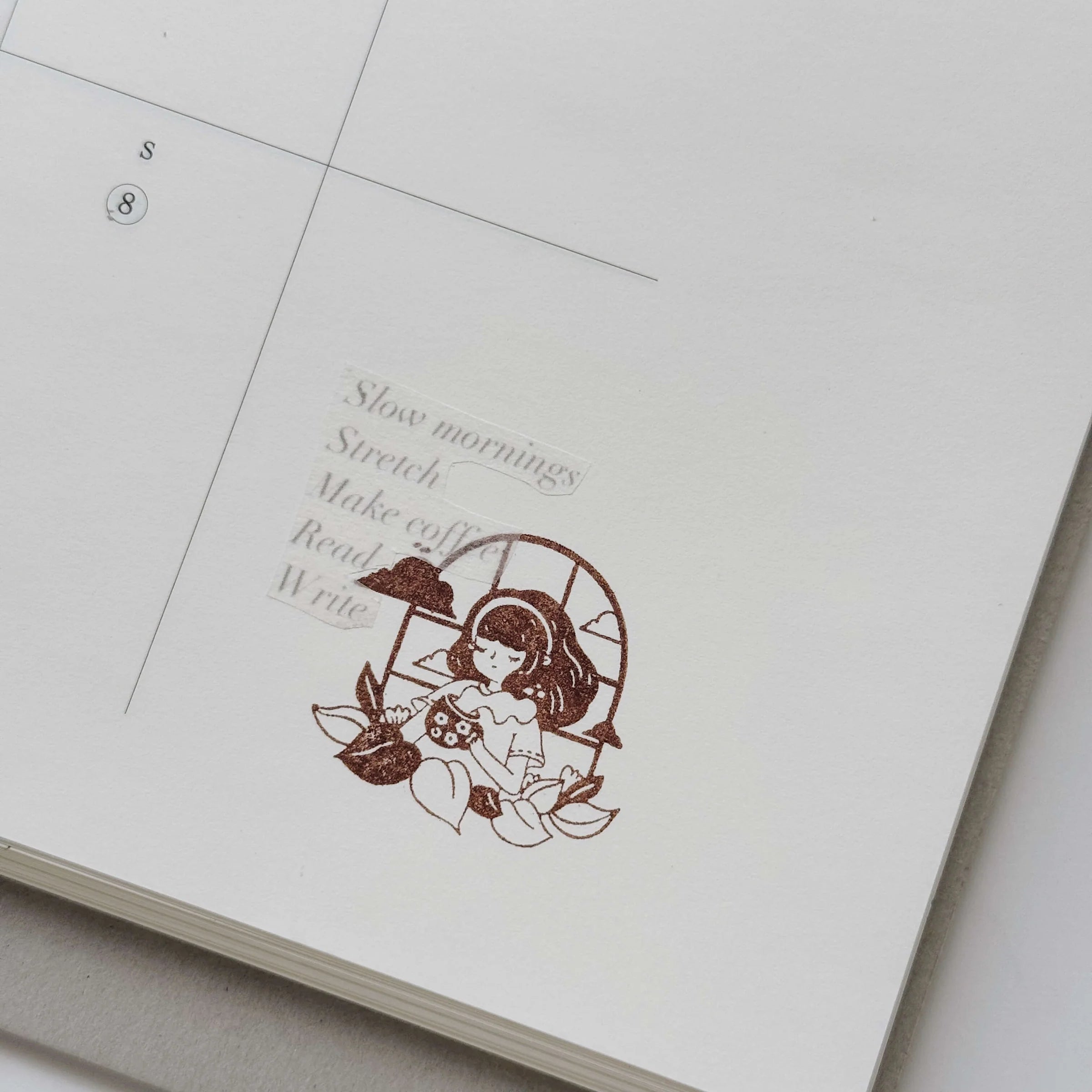 SOM Studio x sho.happiness Rubber Stamp-Brewed Serendipity