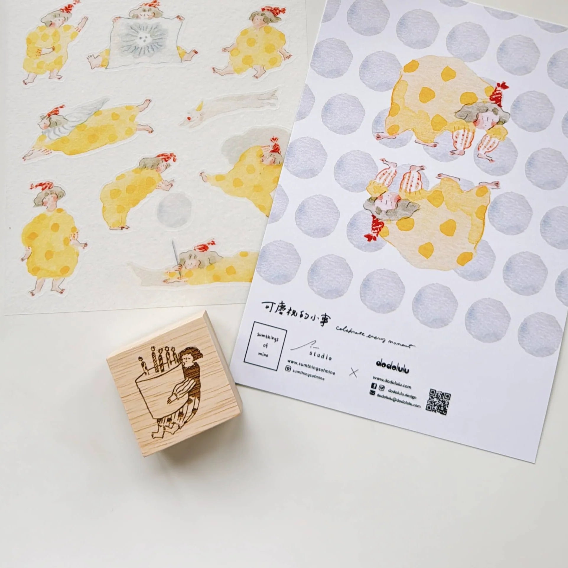 SOM Studio x dodolulu Rubber Stamp-Celebration