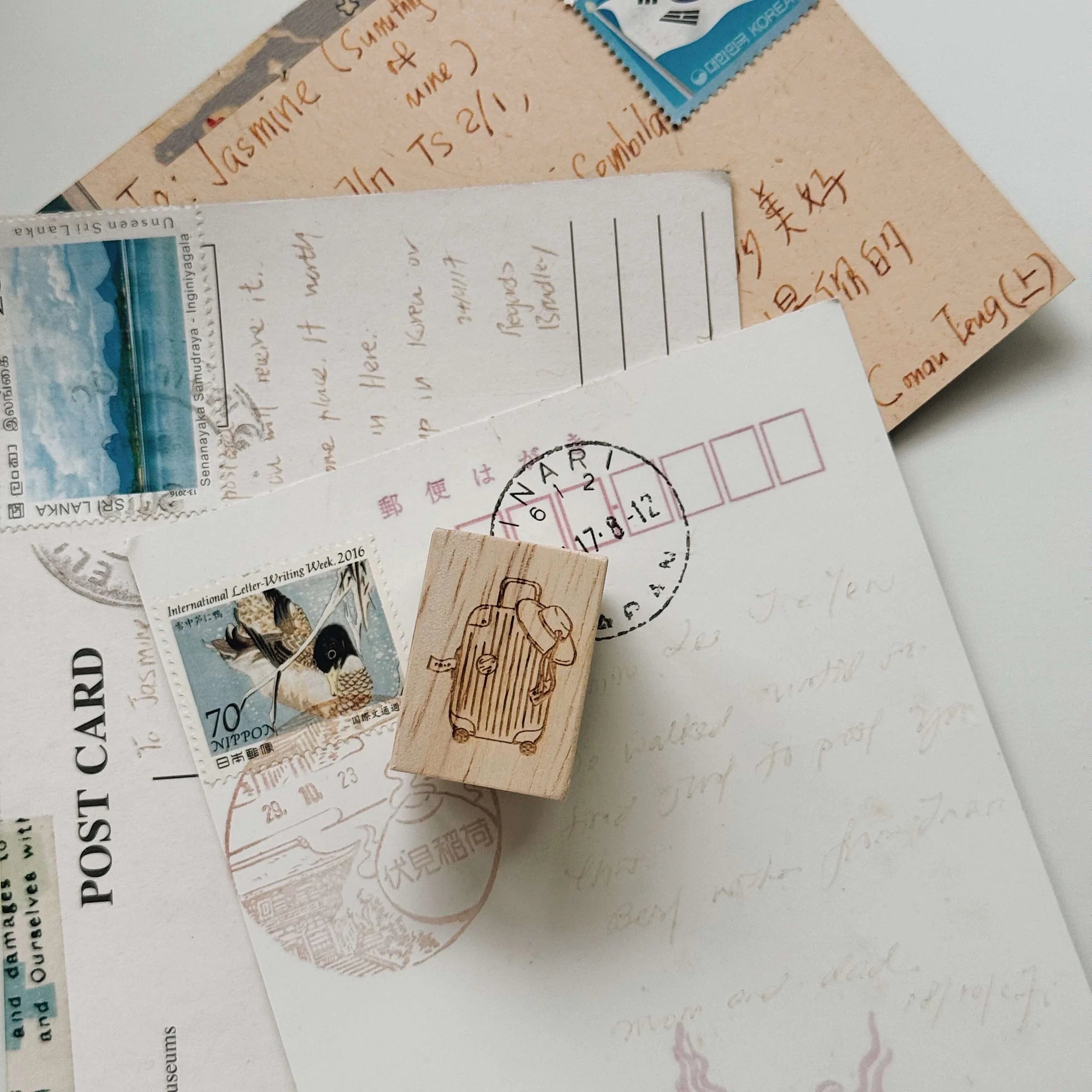 SOM Studio x maru paper Rubber Stamp-The Luggage Bag