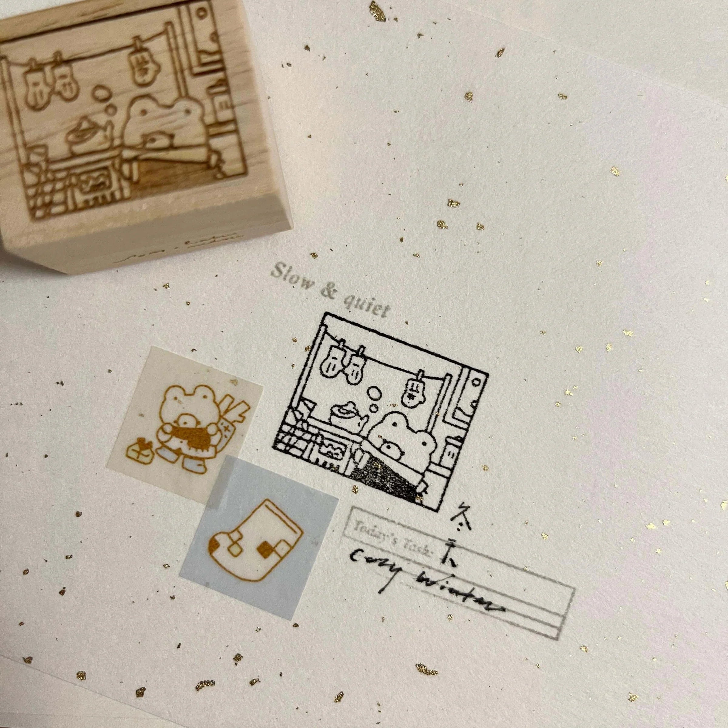 SOM Studio x hatsu midori Rubber Stamp: My Everyday Corner-Cozy Winter (Kitchen Corner)