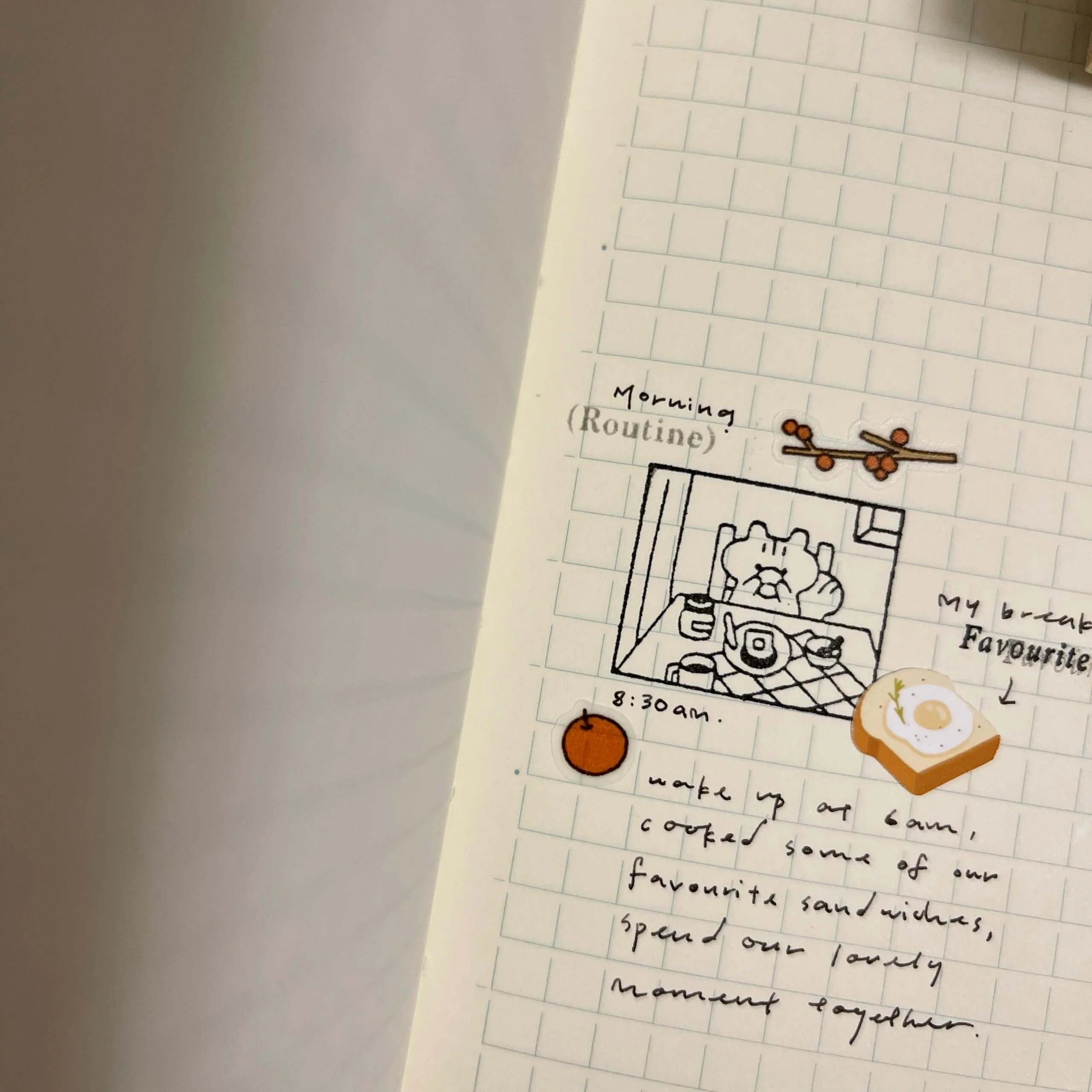 SOM Studio x hatsu midori Rubber Stamp: My Everyday Corner-Breakfast Diary (Breakfast Corner)