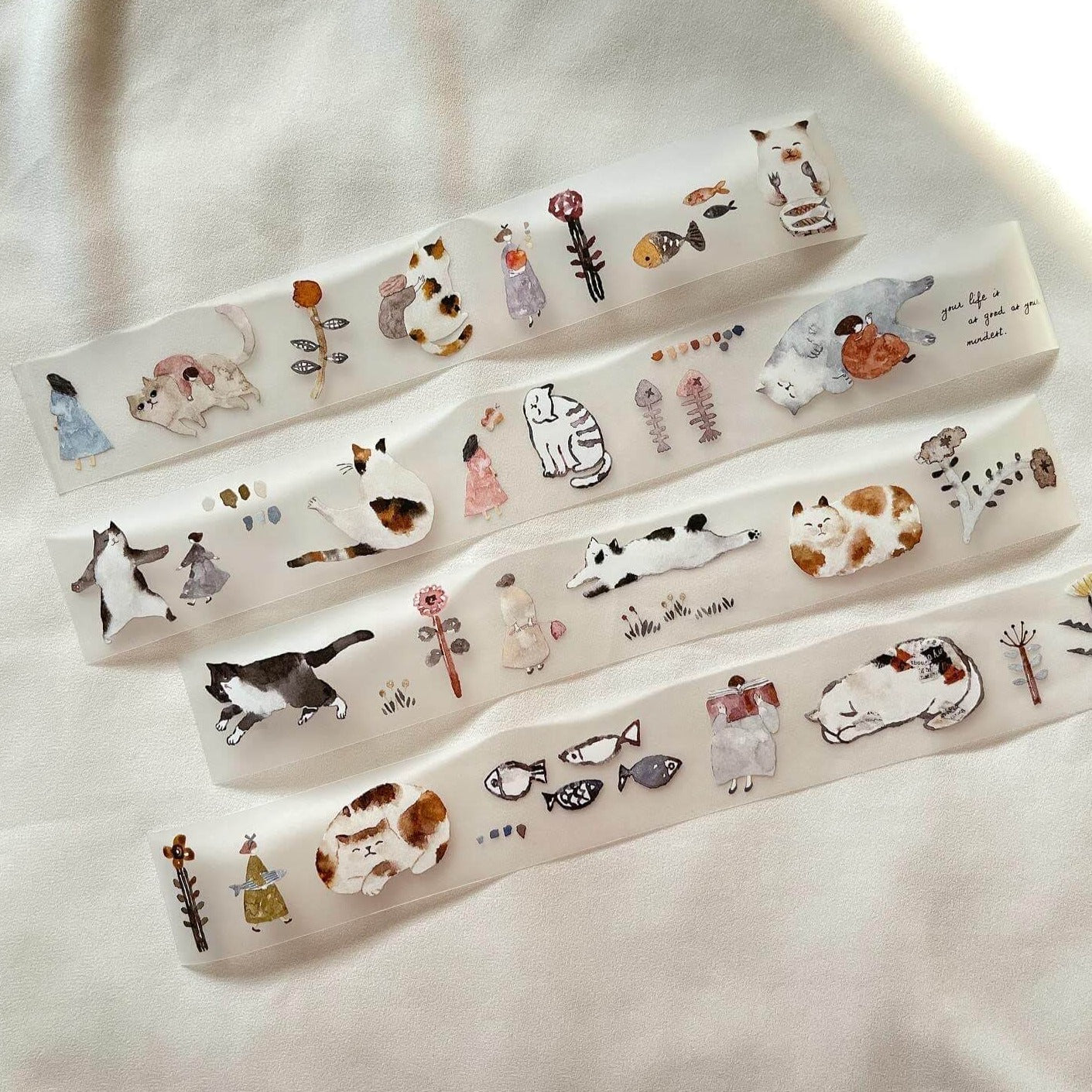 PION PET Tape Full Roll 10M: Cat Girl