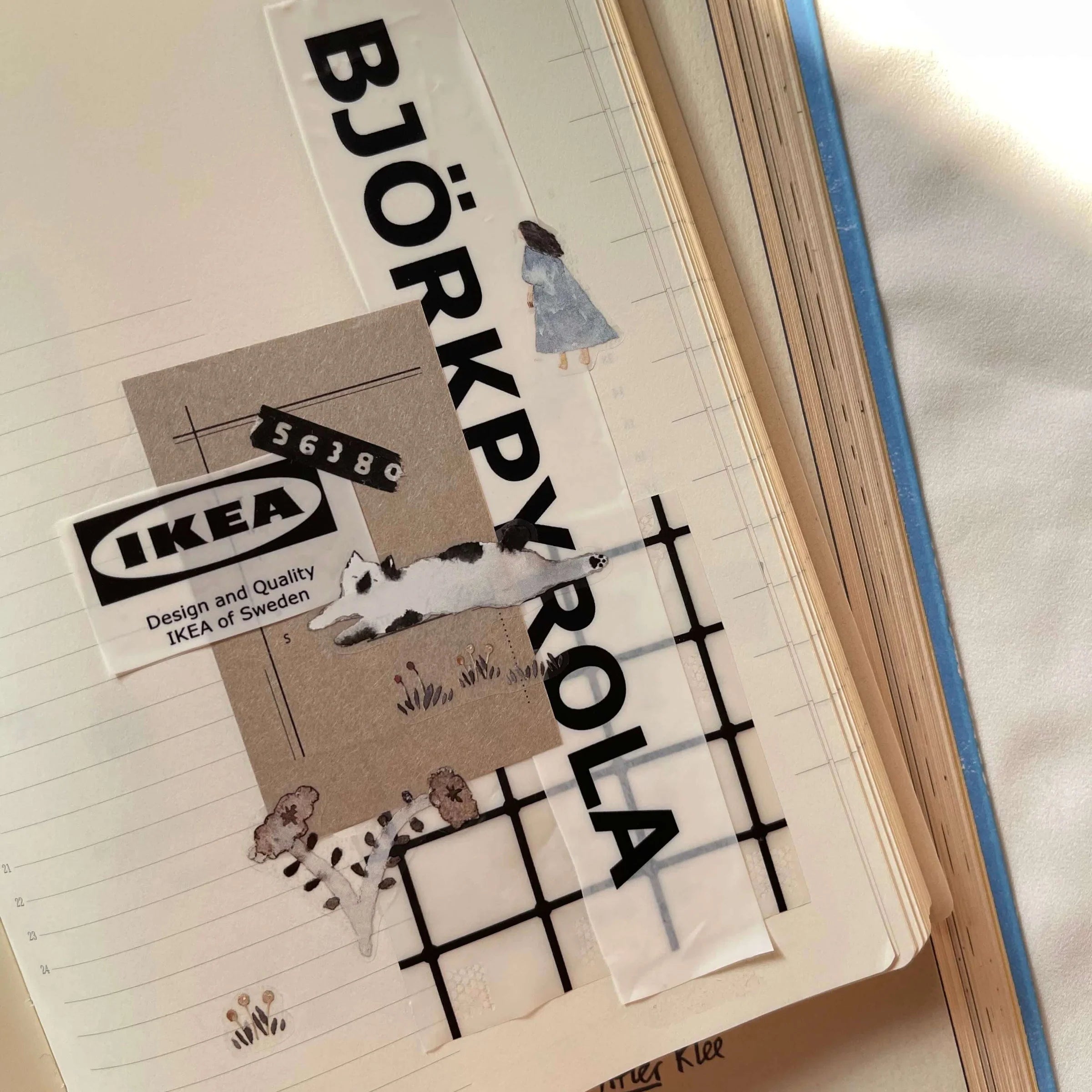 PION PET Tape Sample Roll 100cm: Cat Girl