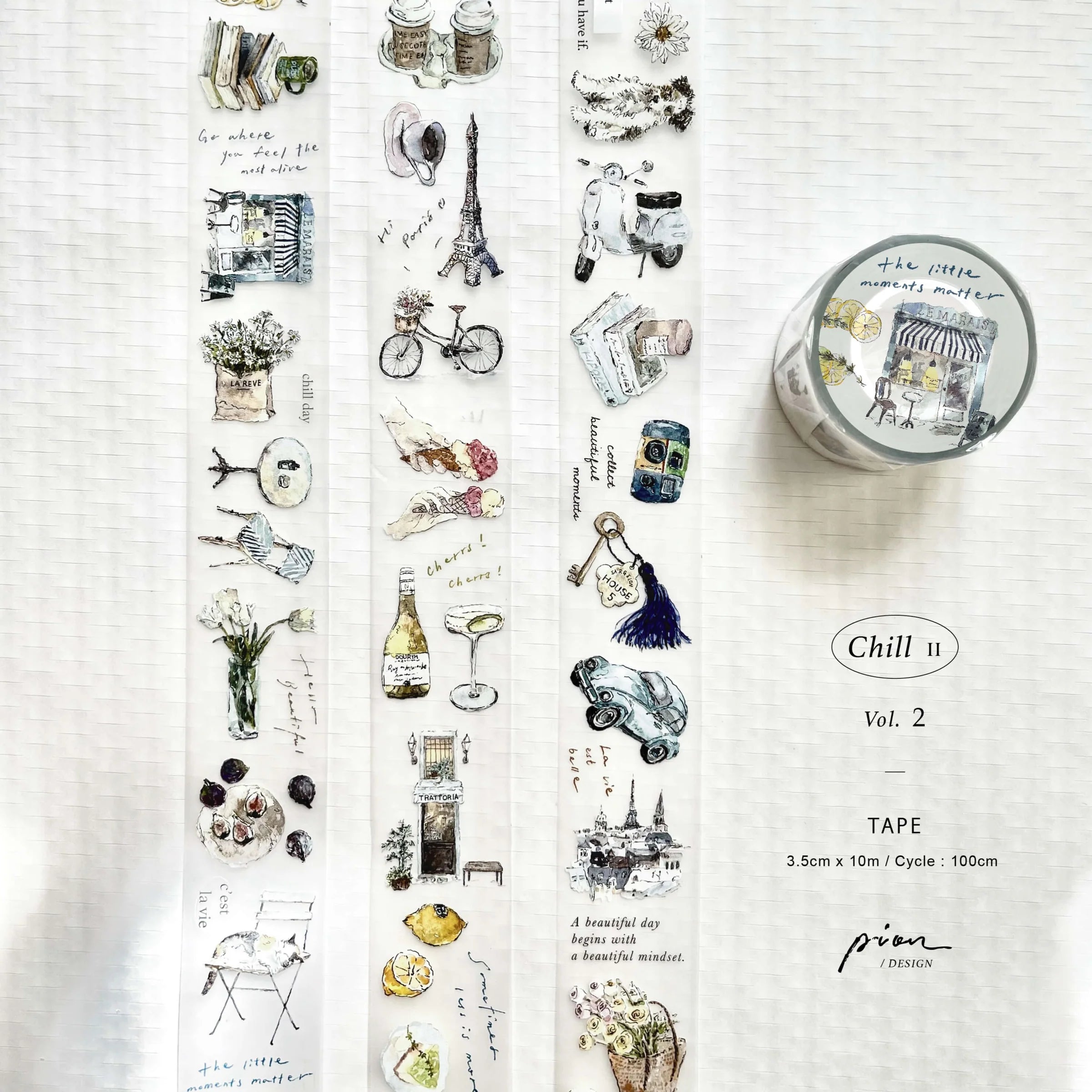 PION PET Tape Sample Roll 100cm: Chill Vol. 2