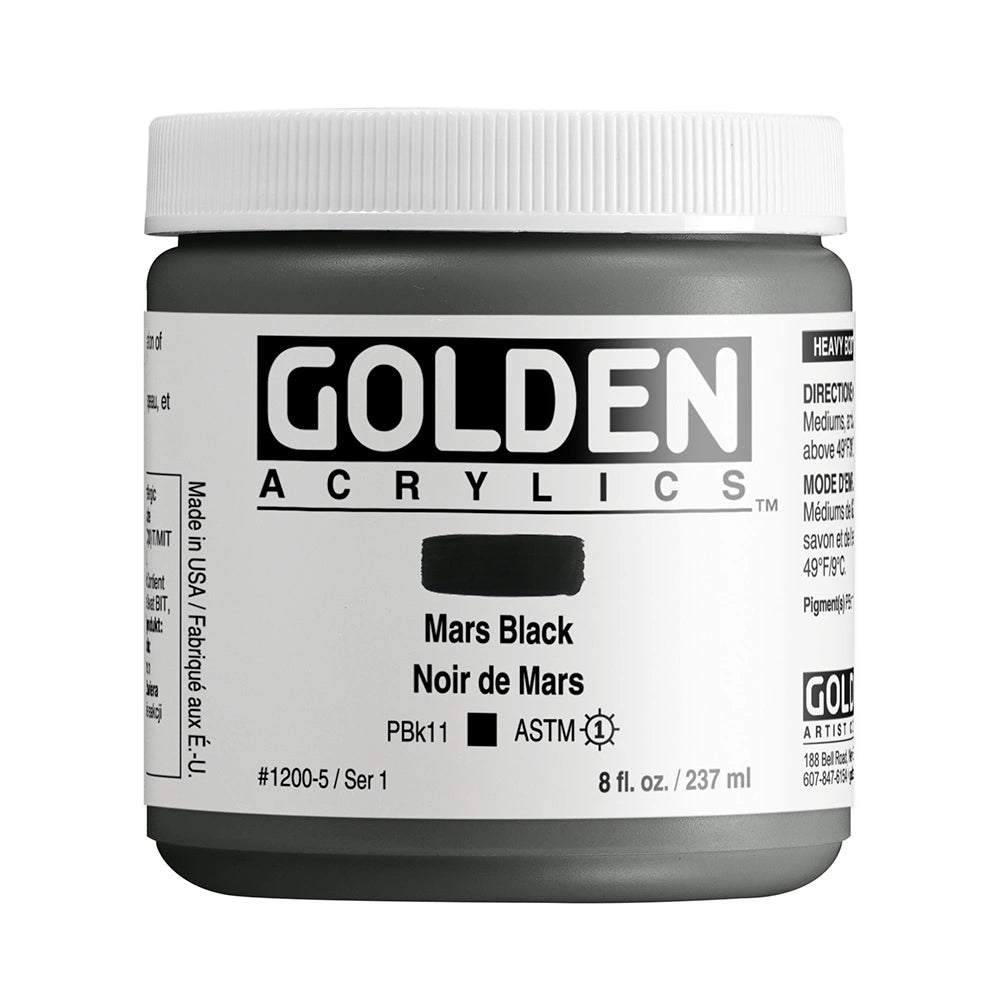 GOLDEN Heavy Body Acrylics 235ml Mars Black
