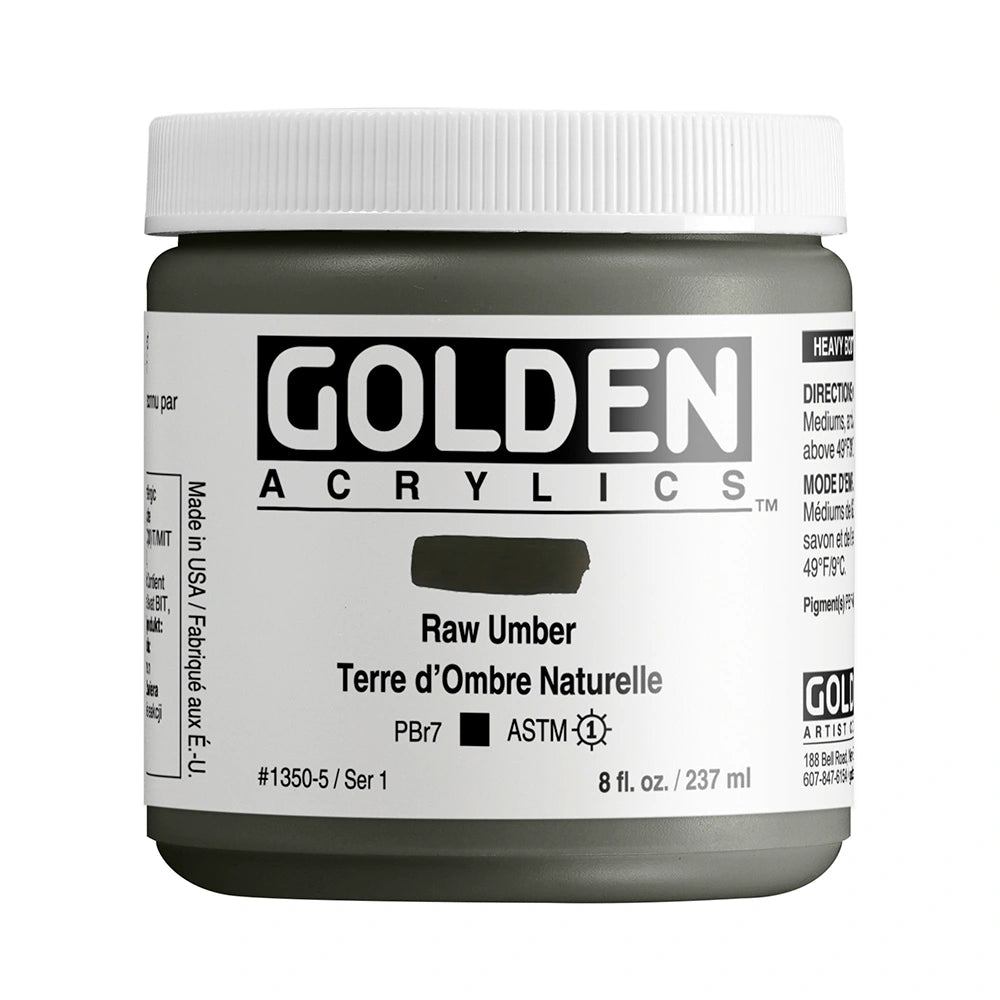 GOLDEN Heavy Body Acrylics 235ml Raw Umber