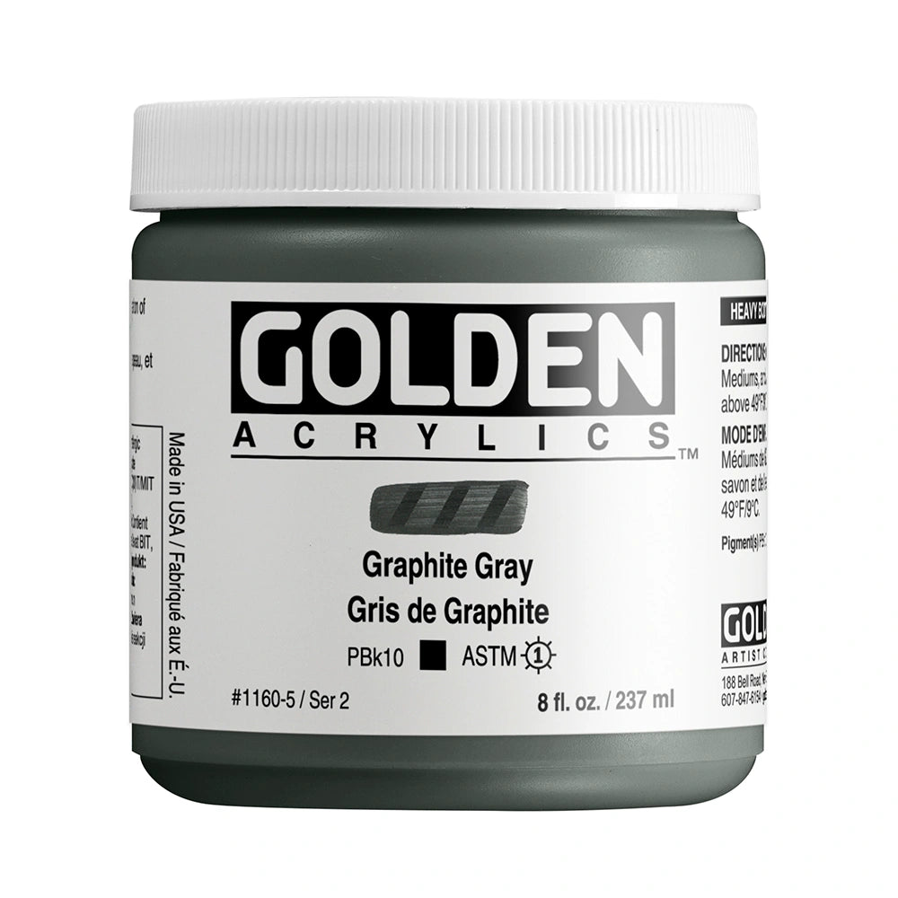 GOLDEN Heavy Body Acrylics 235ml Graphite Gray
