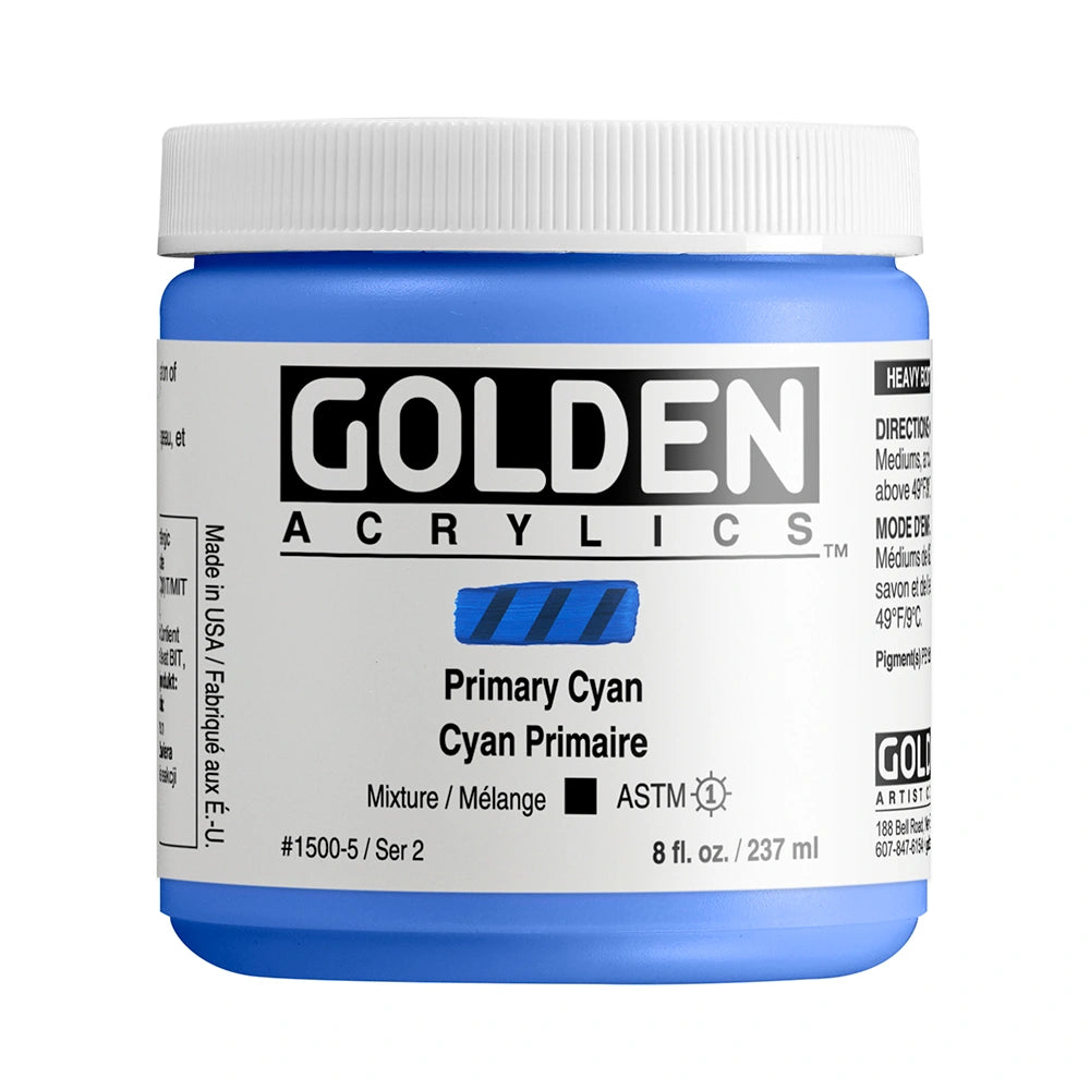 GOLDEN Heavy Body Acrylics 235ml Primary Cyan