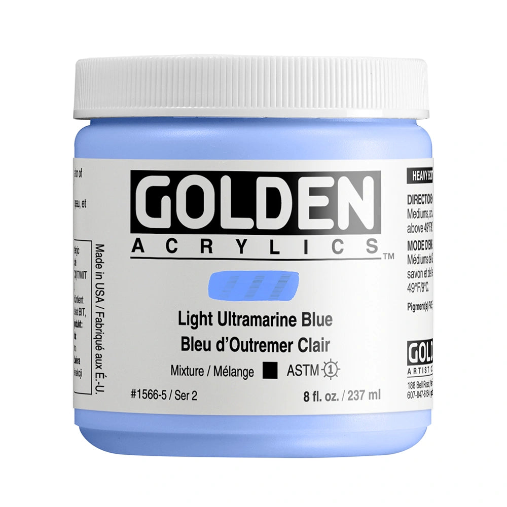 GOLDEN Heavy Body Acrylics 235ml Light Ultramarine Blue