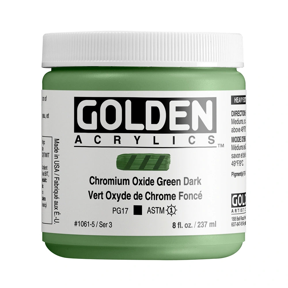 GOLDEN Heavy Body Acrylics 235ml Chromium Oxide Green Dark