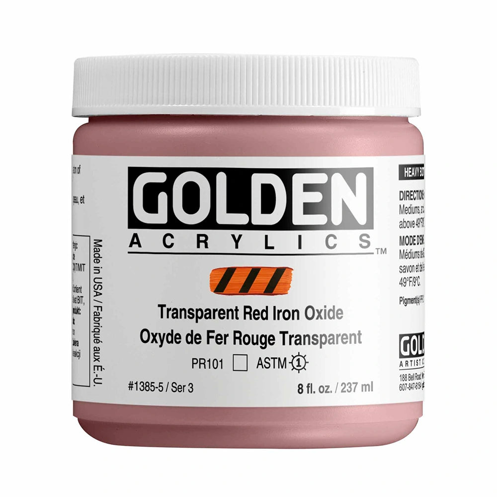 GOLDEN Heavy Body Acrylics 235ml Transparent Red Iron Oxide