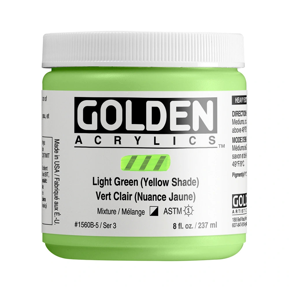 GOLDEN Heavy Body Acrylics 235ml Light Green Yellow Shade