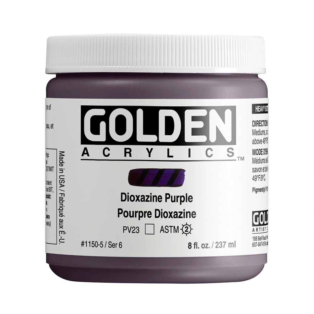GOLDEN Heavy Body Acrylics 235ml Dioxazine Purple