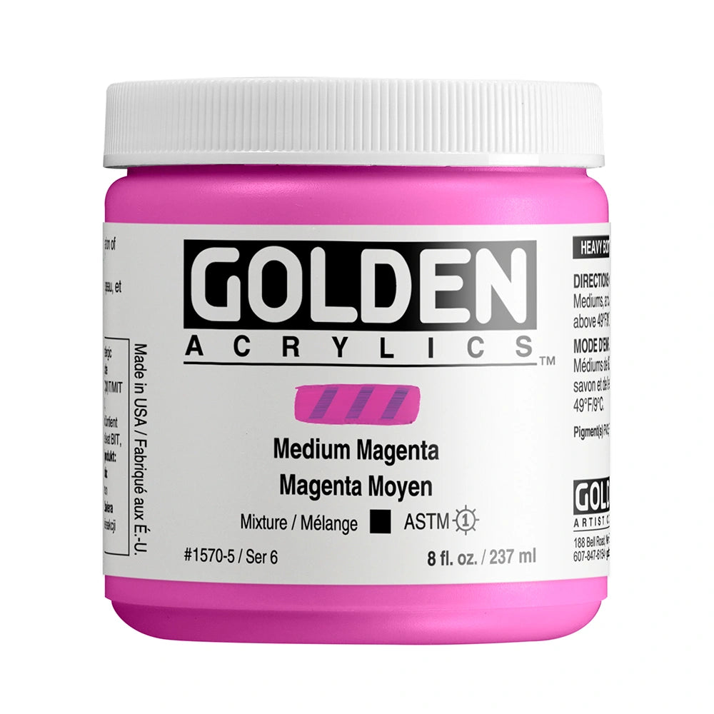 GOLDEN Heavy Body Acrylics 235ml Medium Magenta