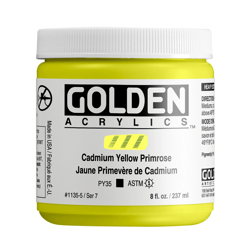 GOLDEN Heavy Body Acrylics 235ml C.P. Cadmium Yellow Primrose