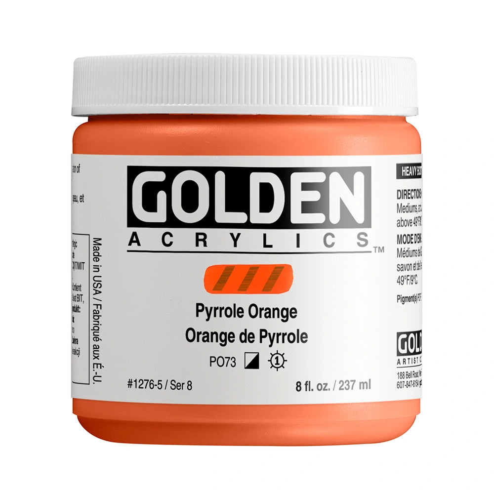 GOLDEN Heavy Body Acrylics 235ml Pyrrole Orange