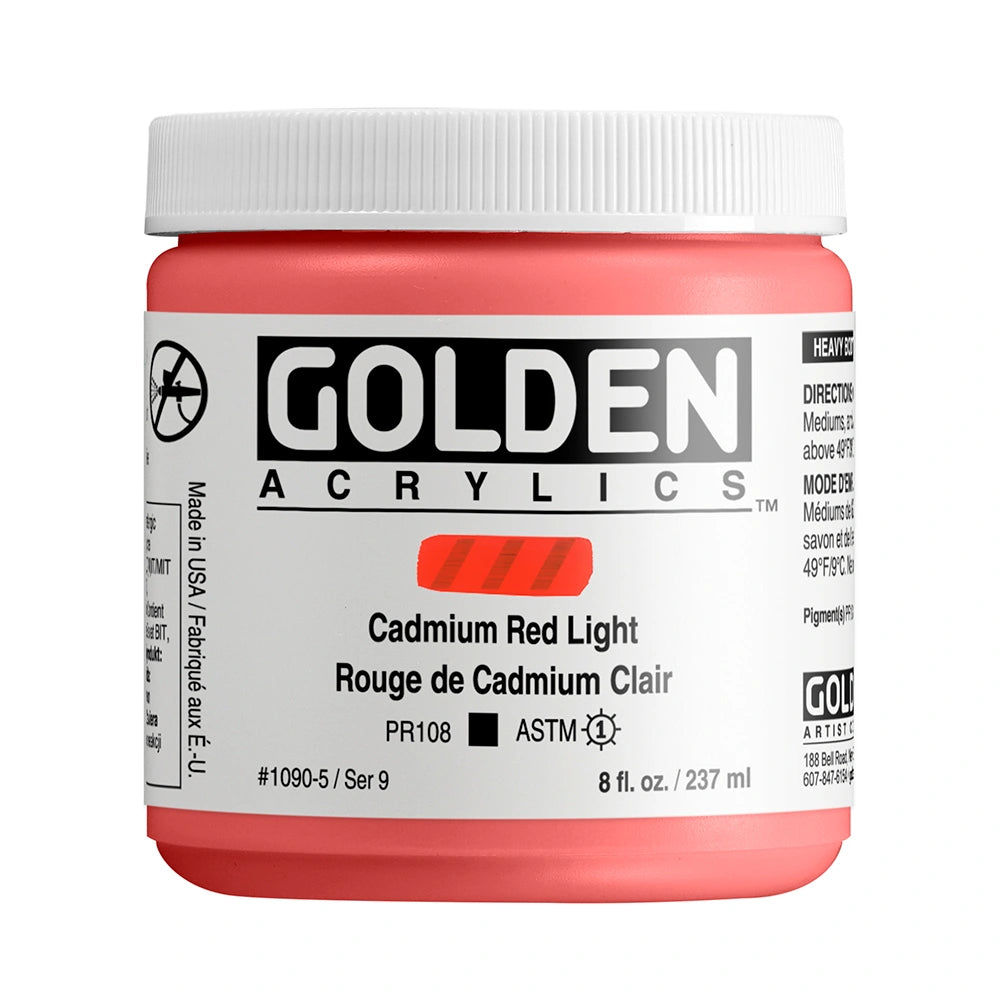 GOLDEN Heavy Body Acrylics 235ml C.P Cadmium Red Light